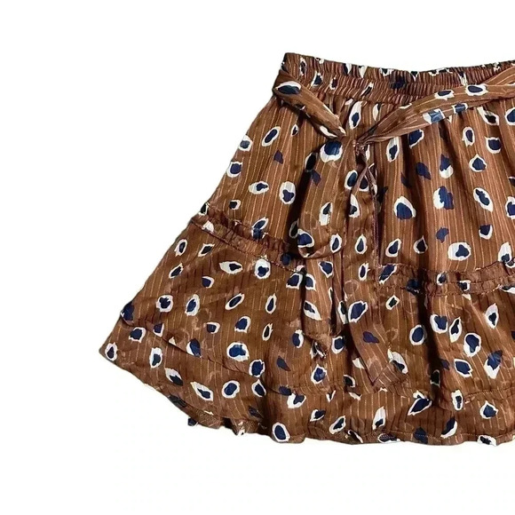 Princess Polly Worton Mini Skirt Women's 6 Side Tie Tiered Ruffle Pull On A Line - Picture 2 of 4